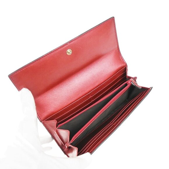 GUCCI GG Lovely Heart Long Bifold Wallet Purse Leather Red GHW Italy 02KB157 - Picture 10 of 15